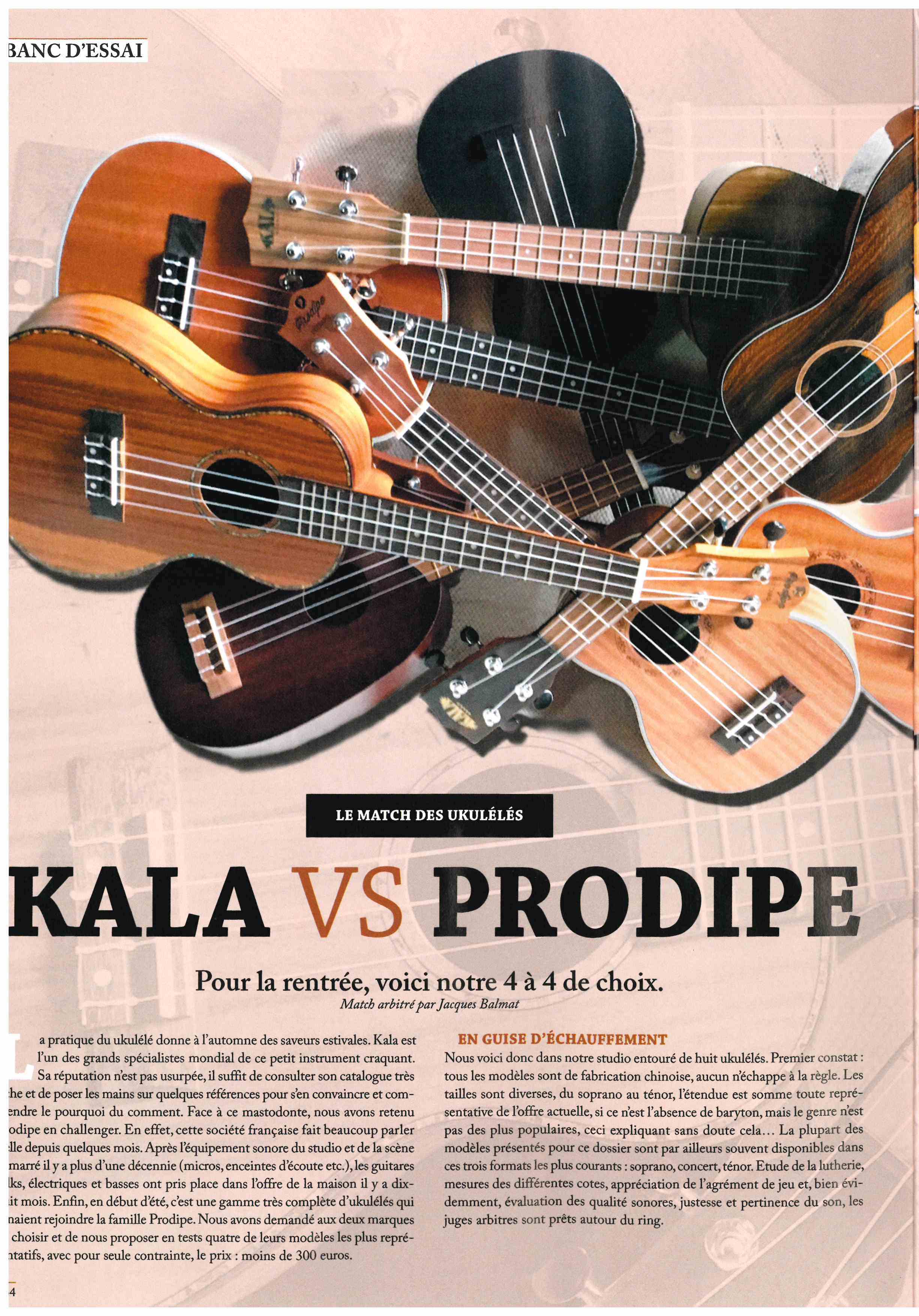 Banc d'essai Kala vs Prodipe 1